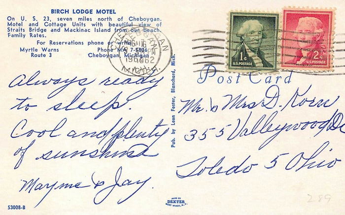 Birch Lodge Motel - Old Post Card (newer photo)